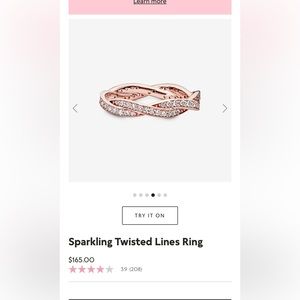 Pandora twisted lines ring